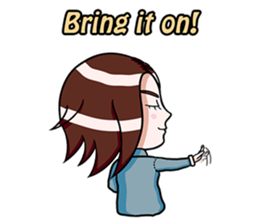 Rain & fat cat(en) sticker #8001018