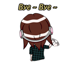 Rain & fat cat(en) sticker #8001023