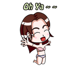 Rain & fat cat(en) sticker #8001026