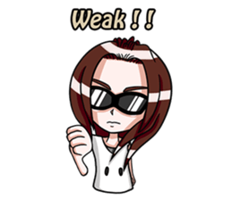 Rain & fat cat(en) sticker #8001028