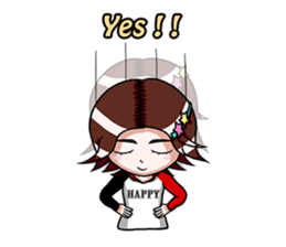 Rain & fat cat(en) sticker #8001030