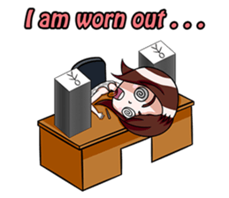 Rain & fat cat(en) sticker #8001031