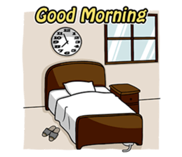 Rain & fat cat(en) sticker #8001034