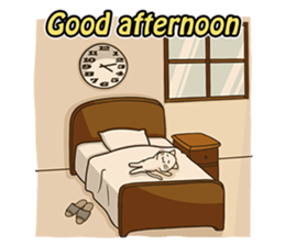 Rain & fat cat(en) sticker #8001035