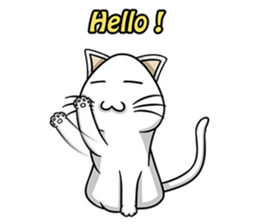 Rain & fat cat(en) sticker #8001037