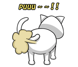 Rain & fat cat(en) sticker #8001038