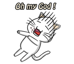 Rain & fat cat(en) sticker #8001040