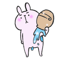 Mimic Cat and Rabbit. sticker #8001374