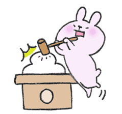 Mimic Cat and Rabbit. sticker #8001388