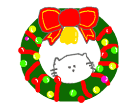 Kitten of the New Year's holiday sticker #8001906