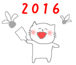 Kitten of the New Year's holiday sticker #8001911
