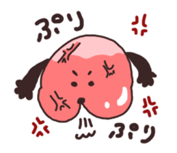 peach dog[momo] sticker #8002500