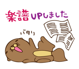 The sea otter singing a cappella 2 sticker #8003024