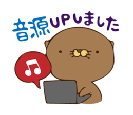 The sea otter singing a cappella 2 sticker #8003025