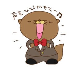 The sea otter singing a cappella 2 sticker #8003036