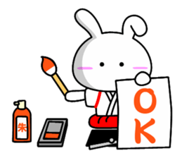 Lady rabbit 2 (Calligraphy talk) sticker #8003084