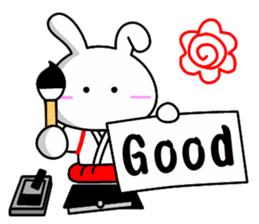 Lady rabbit 2 (Calligraphy talk) sticker #8003086
