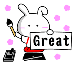 Lady rabbit 2 (Calligraphy talk) sticker #8003087