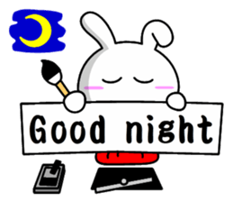 Lady rabbit 2 (Calligraphy talk) sticker #8003093