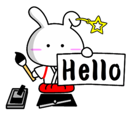 Lady rabbit 2 (Calligraphy talk) sticker #8003094