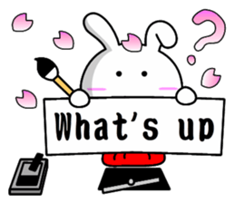 Lady rabbit 2 (Calligraphy talk) sticker #8003096