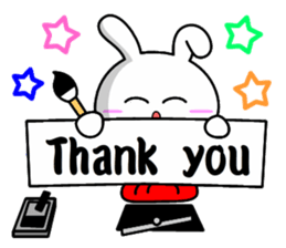 Lady rabbit 2 (Calligraphy talk) sticker #8003097