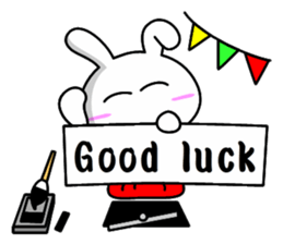 Lady rabbit 2 (Calligraphy talk) sticker #8003098