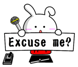 Lady rabbit 2 (Calligraphy talk) sticker #8003100