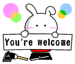 Lady rabbit 2 (Calligraphy talk) sticker #8003101