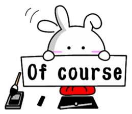 Lady rabbit 2 (Calligraphy talk) sticker #8003102