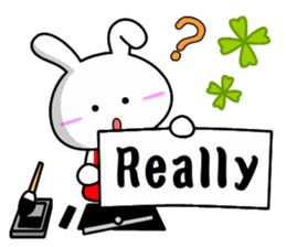 Lady rabbit 2 (Calligraphy talk) sticker #8003103