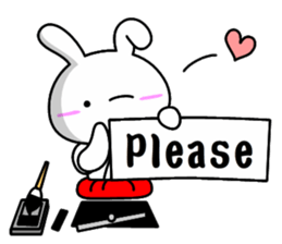 Lady rabbit 2 (Calligraphy talk) sticker #8003104
