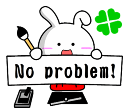 Lady rabbit 2 (Calligraphy talk) sticker #8003105