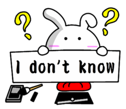 Lady rabbit 2 (Calligraphy talk) sticker #8003106