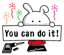 Lady rabbit 2 (Calligraphy talk) sticker #8003109