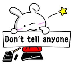 Lady rabbit 2 (Calligraphy talk) sticker #8003110