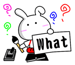 Lady rabbit 2 (Calligraphy talk) sticker #8003112