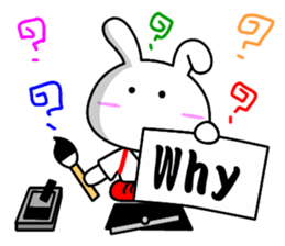 Lady rabbit 2 (Calligraphy talk) sticker #8003113