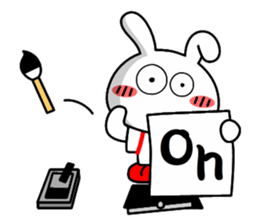 Lady rabbit 2 (Calligraphy talk) sticker #8003114