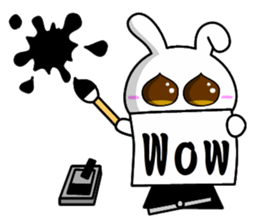 Lady rabbit 2 (Calligraphy talk) sticker #8003116