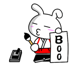 Lady rabbit 2 (Calligraphy talk) sticker #8003117