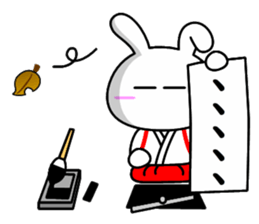 Lady rabbit 2 (Calligraphy talk) sticker #8003119
