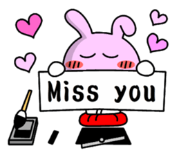 Lady rabbit 2 (Calligraphy talk) sticker #8003120