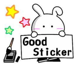 Lady rabbit 2 (Calligraphy talk) sticker #8003122