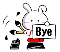 Lady rabbit 2 (Calligraphy talk) sticker #8003123