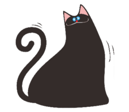 Black triangle cat sticker #8003524