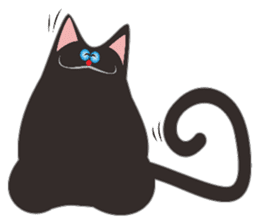 Black triangle cat sticker #8003526