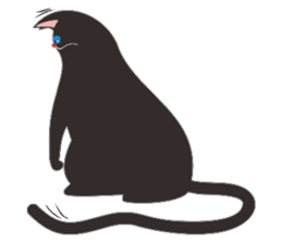 Black triangle cat sticker #8003527
