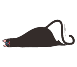 Black triangle cat sticker #8003528