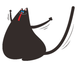 Black triangle cat sticker #8003529